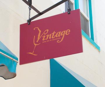 Steel powder coated panel with sign vinyl