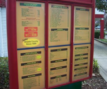 Illuminated menus on polycarbonate